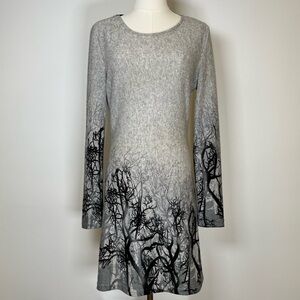 L.A. Soul Tree Branch Sweater Dress Tunic Soft Cotton Blend Women’s Size Medium